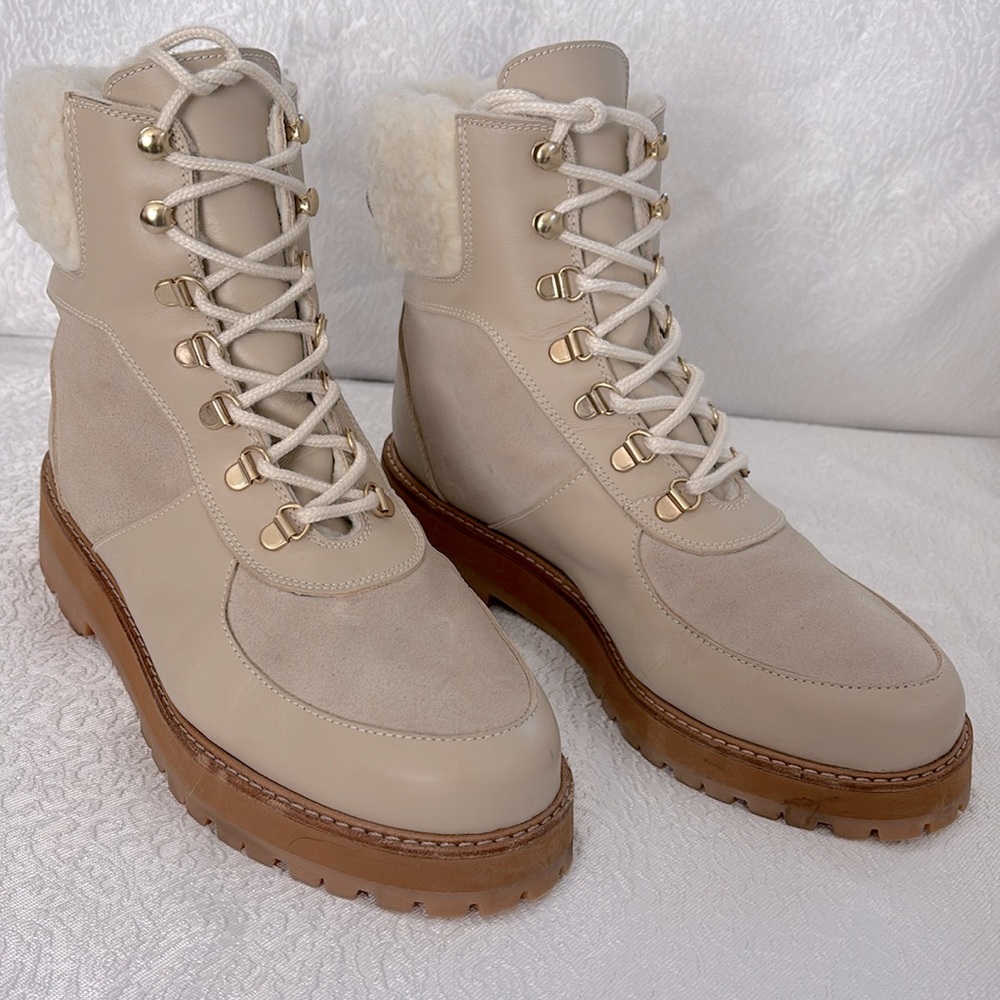FLATTERED Linn Leather/Suede Creme BOOTS
SZ 41